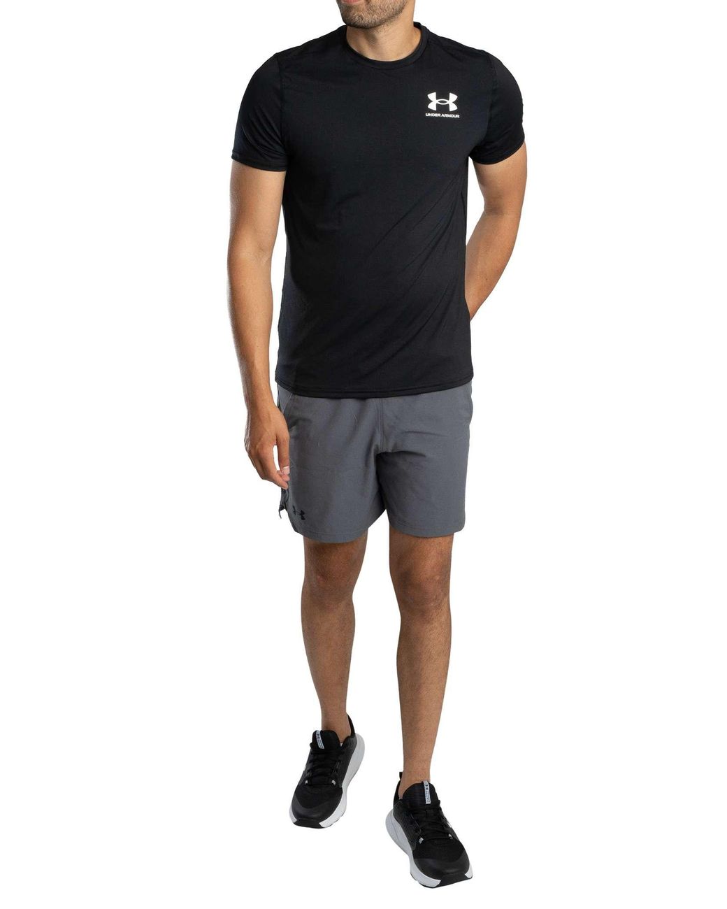 Under Armour Black Heatgear Fitted Short Sleeve for men