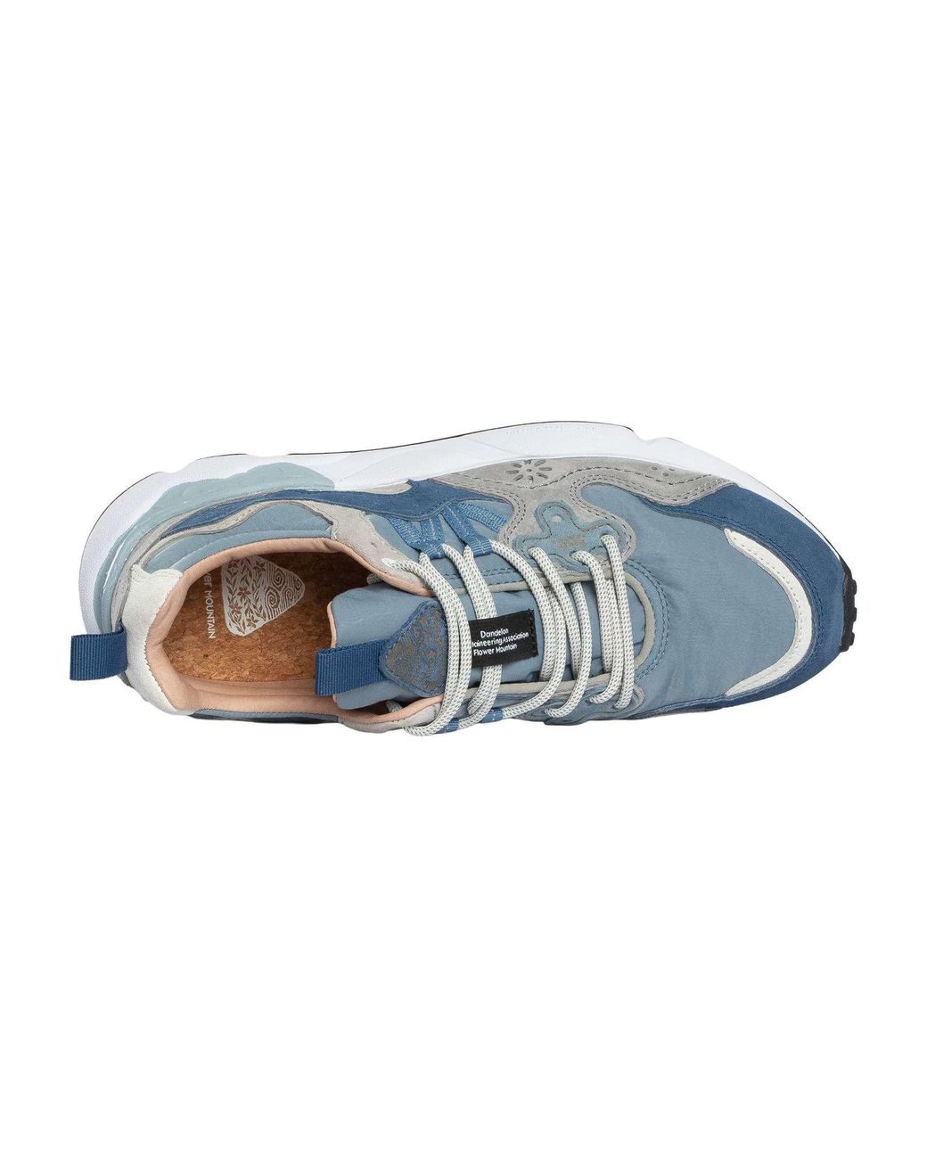 Flower Mountain Blue Yamano Suede Trainers for men