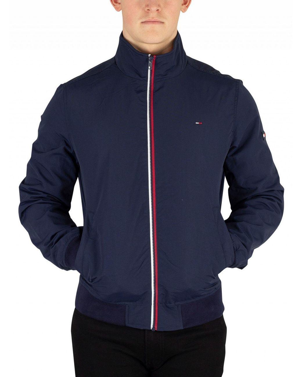 Tommy Hilfiger Iris Navy Essential Casual Bomber for Men | Lyst