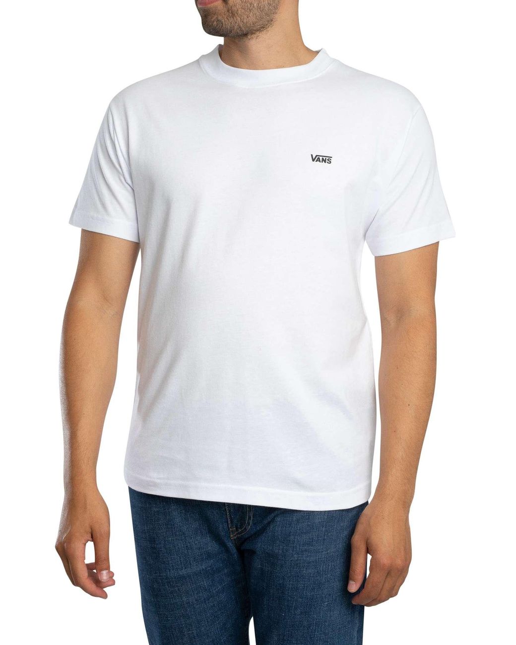 Vans White Left Chest Logo T-Shirt for men