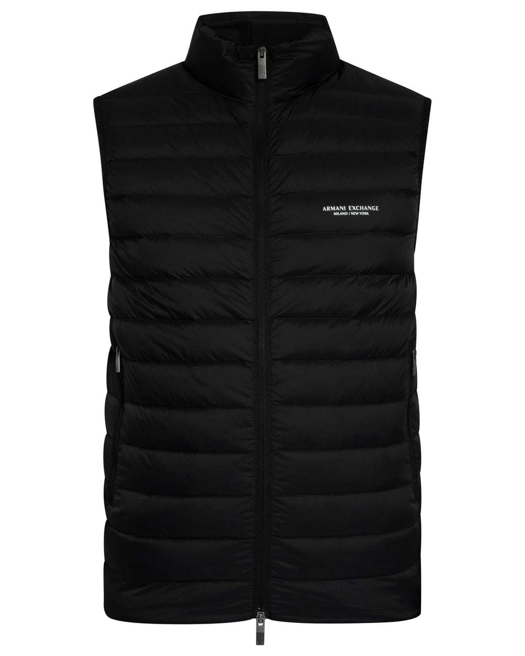 ARMANI EXCHANGE Black Logo Gilet for men