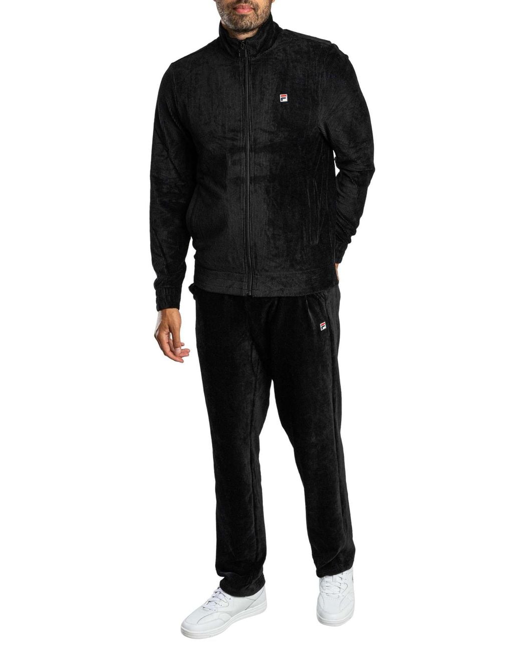 Fila Black Walter Corduroy Track Jacket for men