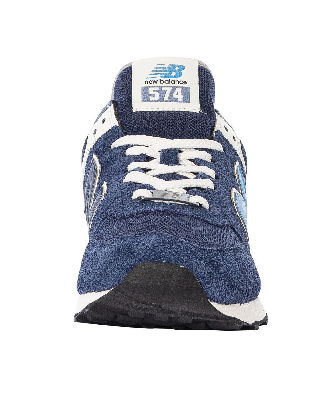 New Balance 574 Suede Trainers in Blue for Men | Lyst