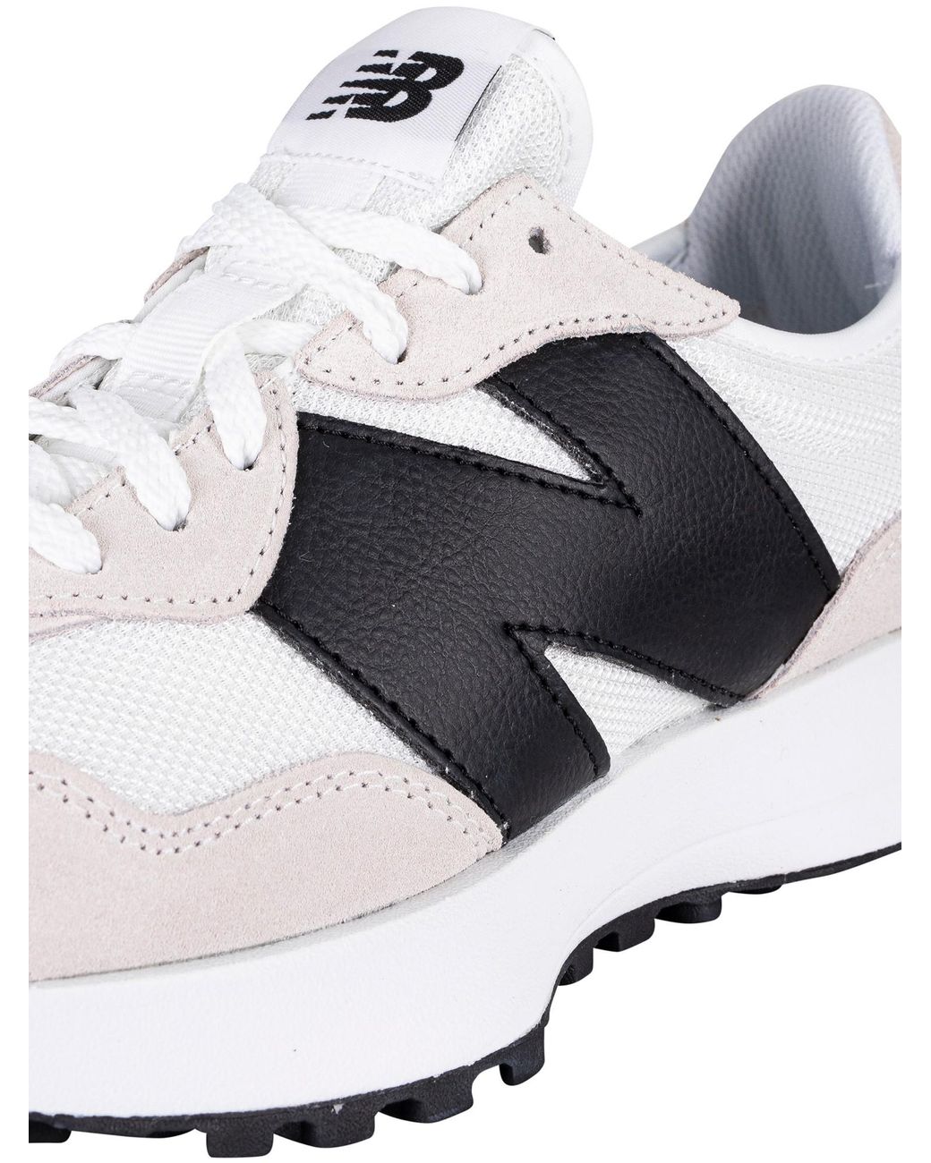 New Balance White 327 Suede Trainers for men