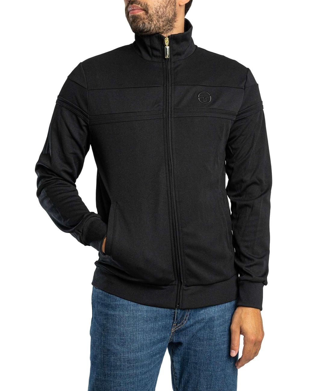 Sergio Tacchini Black Damarindo Track Jacket for men