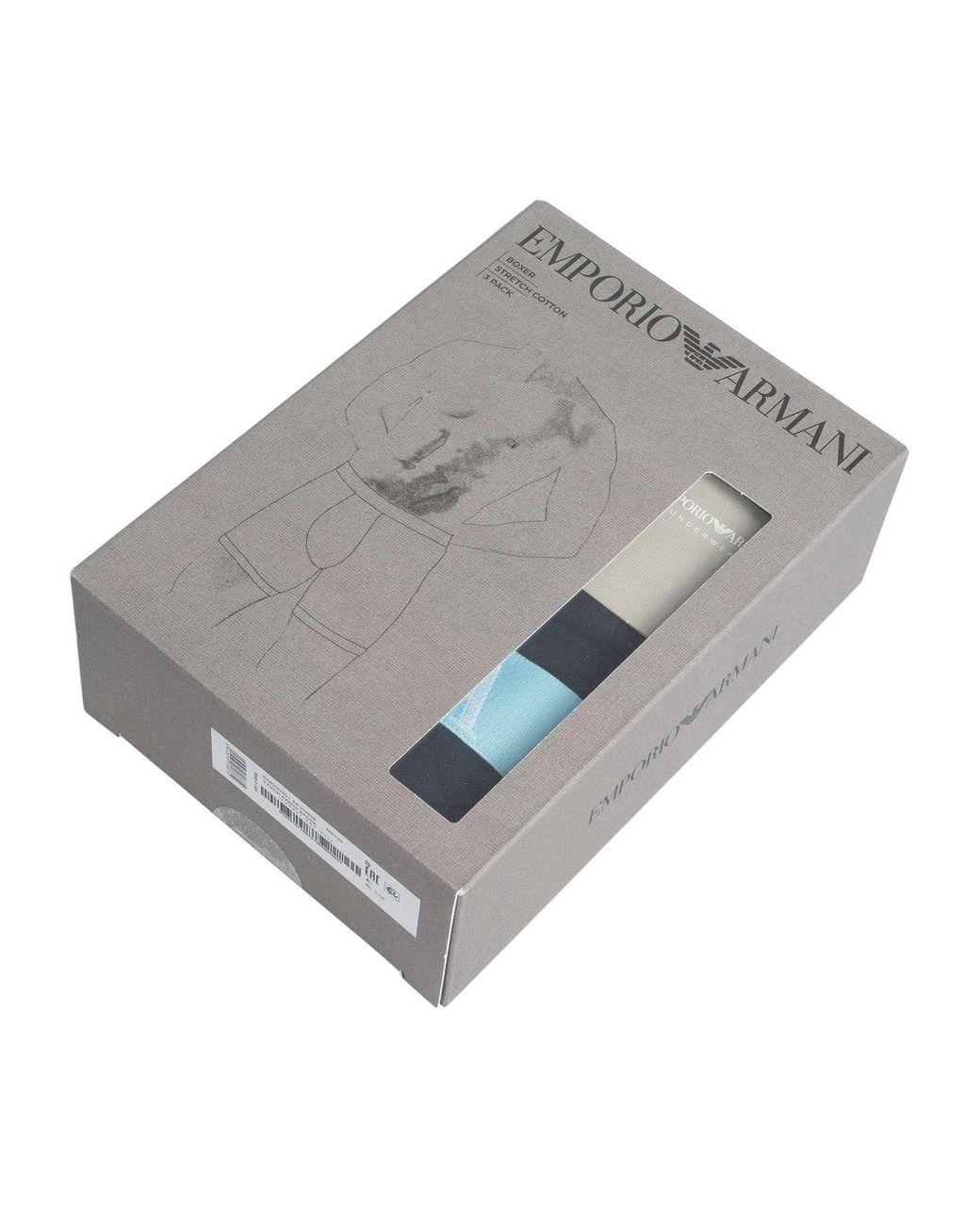 Emporio Armani Blue 3 Pack Boxer Briefs for men