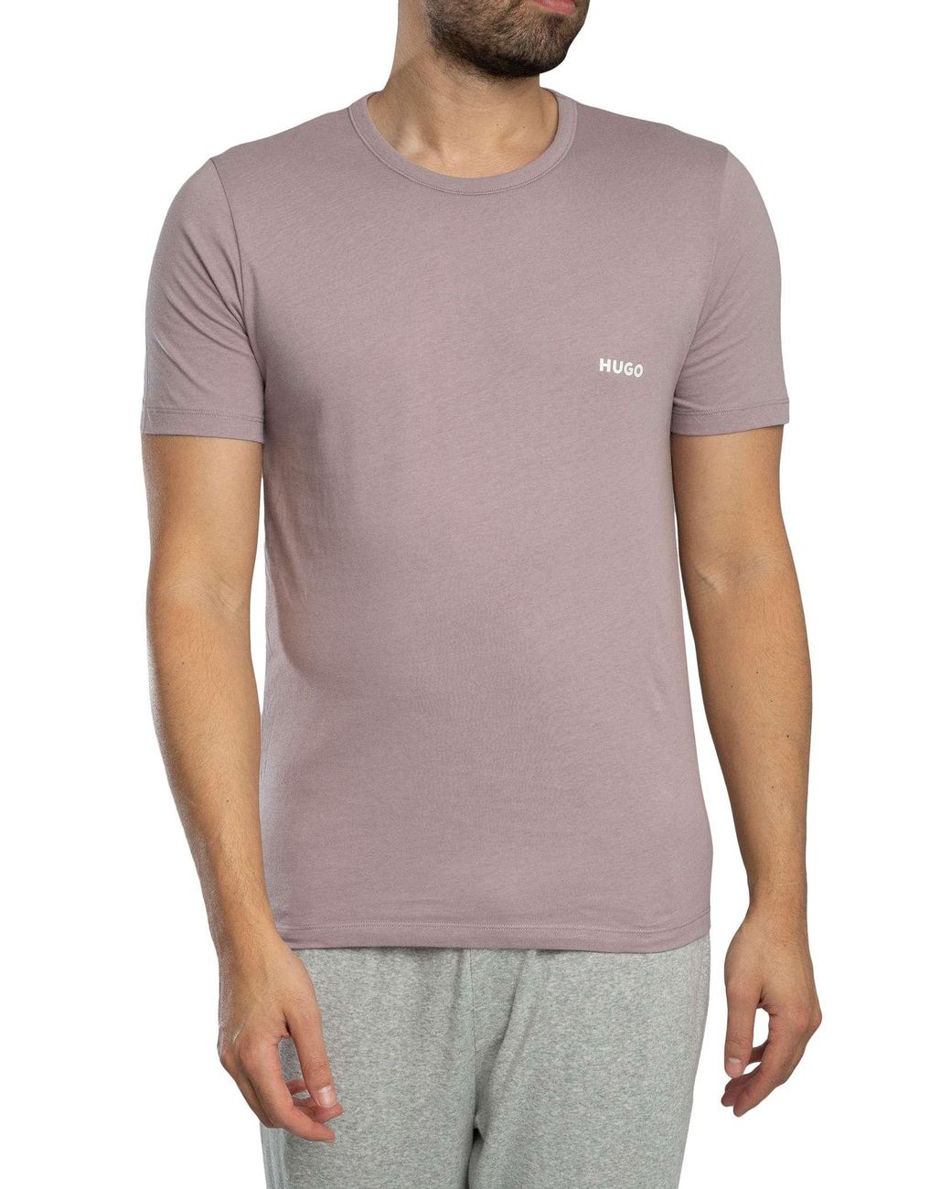 HUGO White 3 Pack Crew Lounge T-Shirt for men