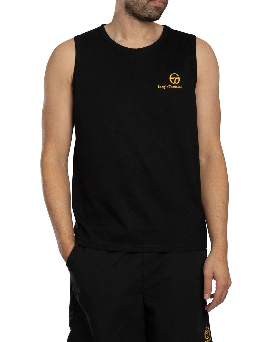 Sergio Tacchini Black Sawyer Vest for men