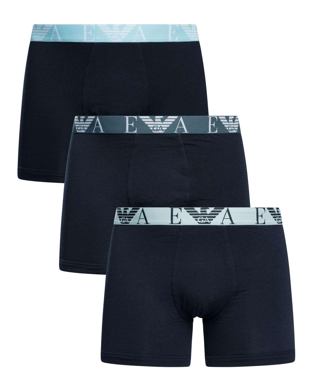 Emporio Armani Blue 3 Pack Boxer Briefs for men