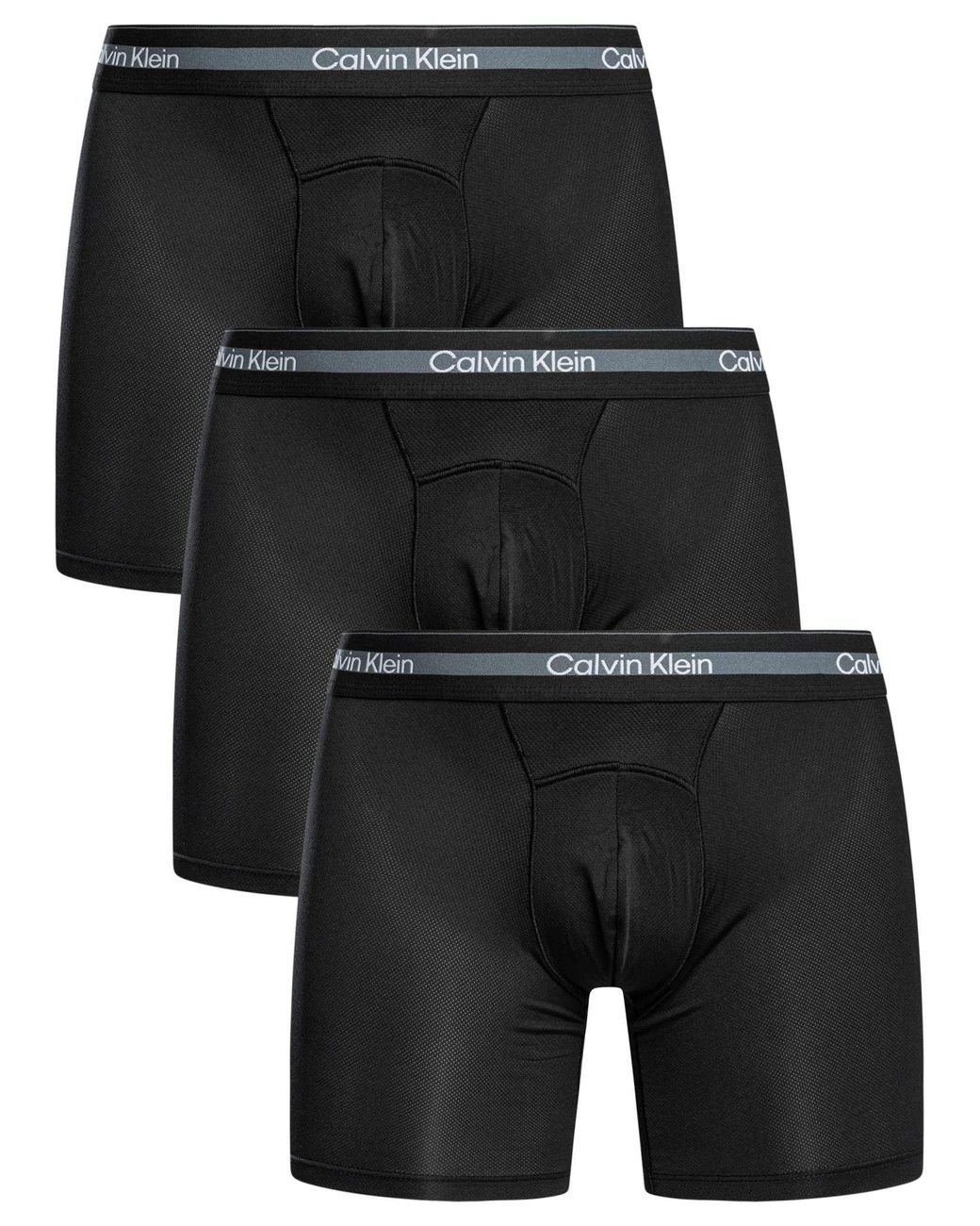 Calvin Klein Black 3 Pack Icon Active Boxer Briefs for men