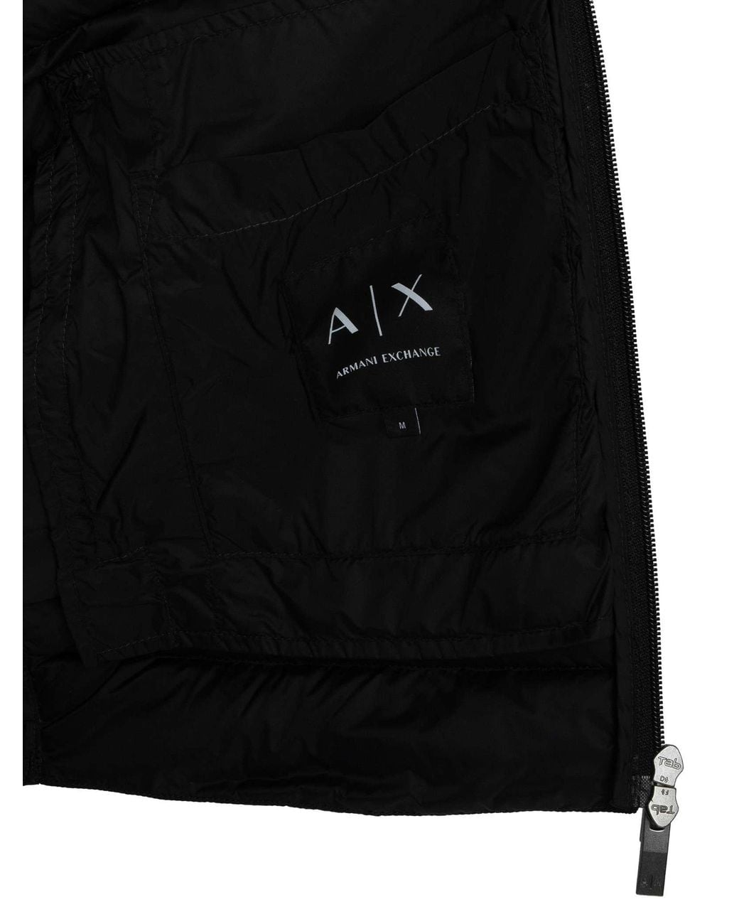 ARMANI EXCHANGE Black Logo Gilet for men
