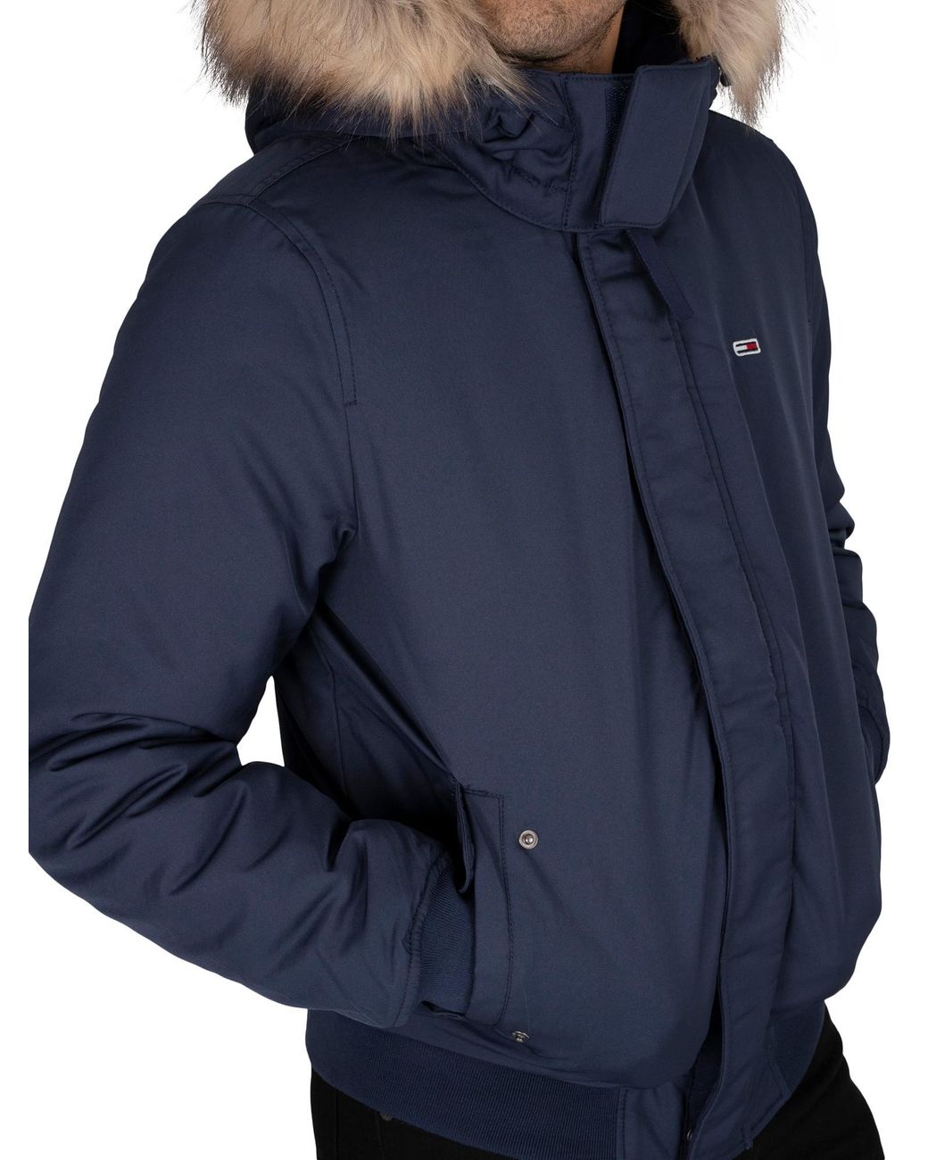 Tommy Hilfiger Tech Bomber Jacket in Blue for Men | Lyst Canada