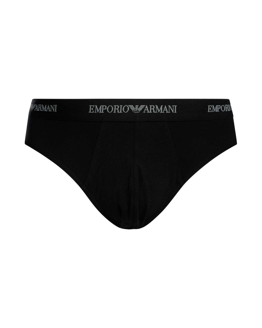 Emporio Armani Black 3 Pack Cotton Briefs for men