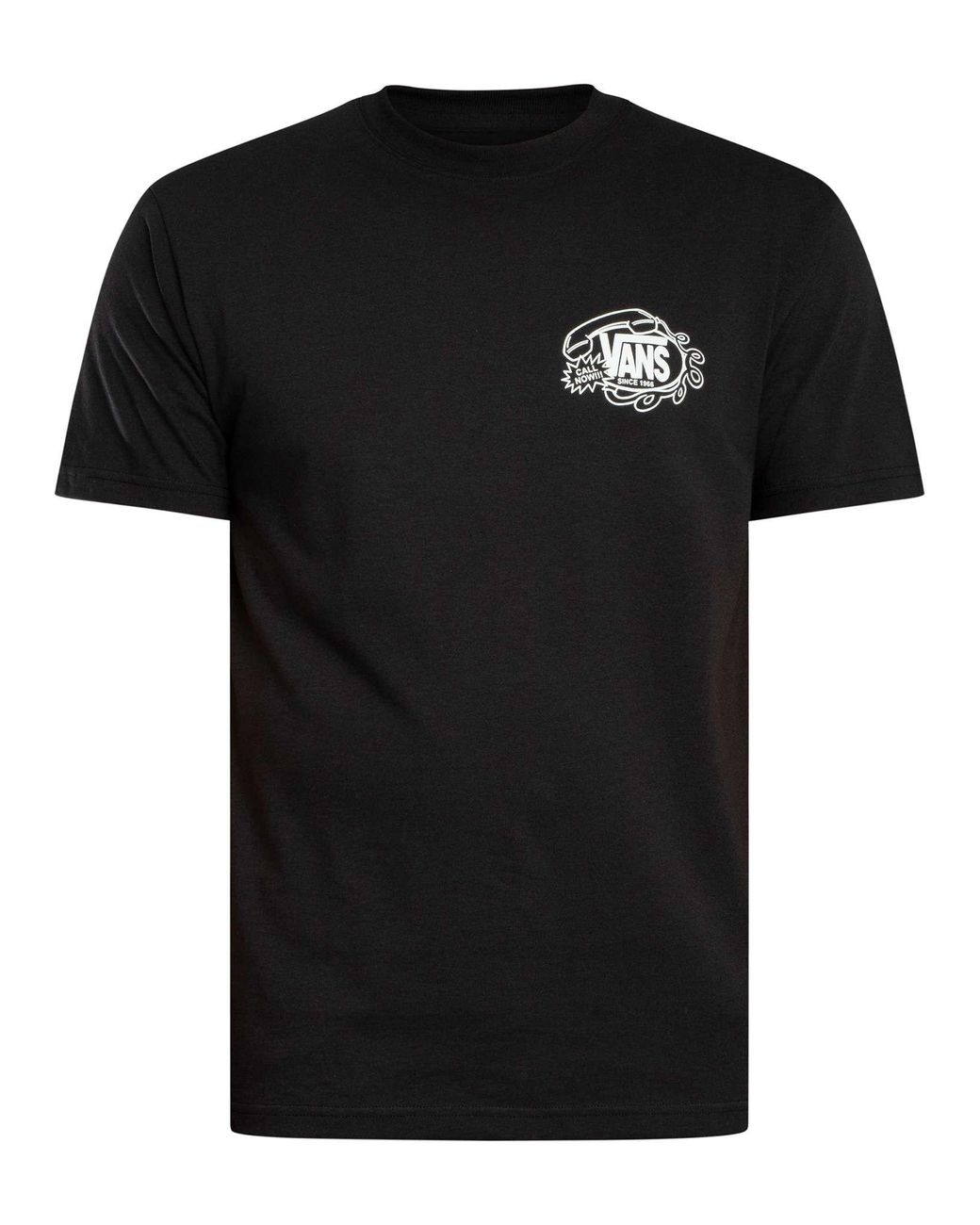 Vans Black Hot Lines Back Graphic T-Shirt for men