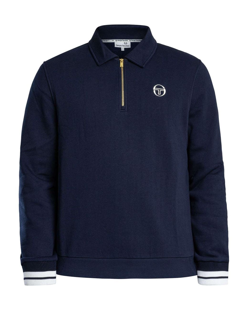 Sergio Tacchini Blue Court 1/4 Zip Polo Sweatshirt for men