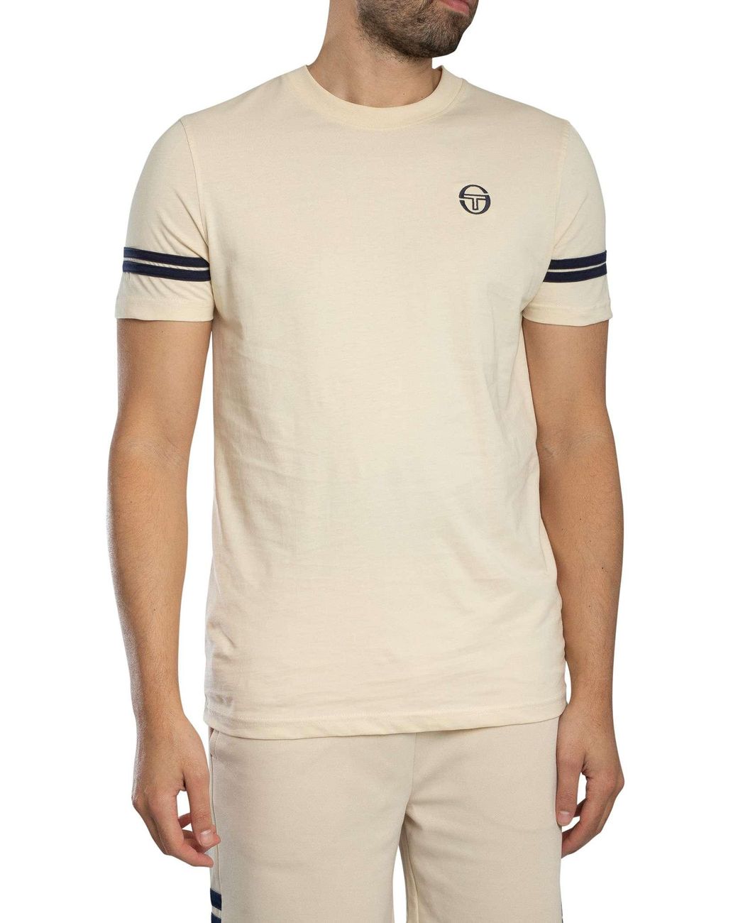 Sergio Tacchini Natural Grello Crew T-Shirt for men