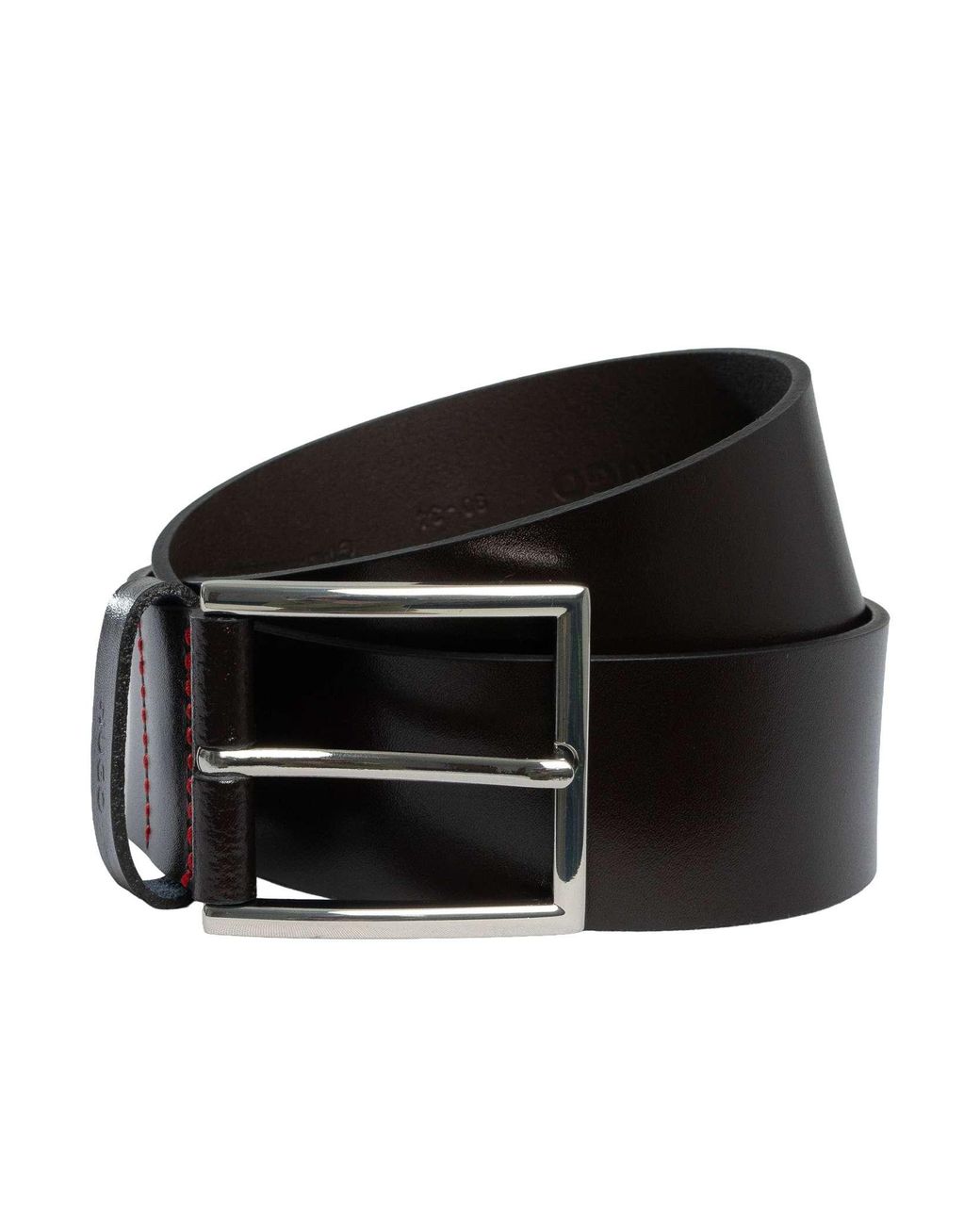 HUGO Black Giaspo Leather Belt for men
