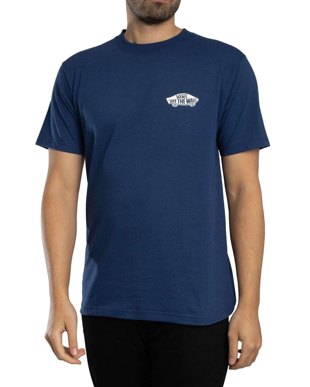Vans Blue Double Standard Back Logo T-Shirt for men
