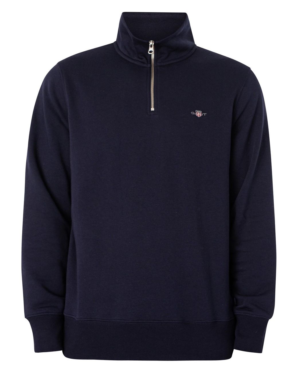 Gant Blue Regular Shield 1/4 Zip Sweatshirt for men