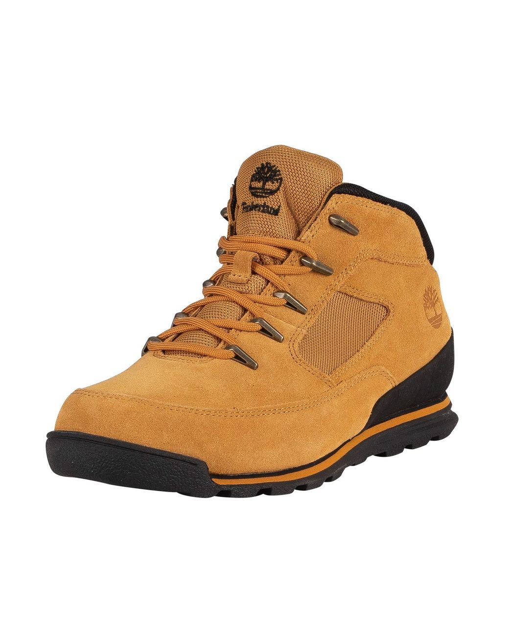Timberland Brown Euro Rock Mid Hiker Suede Boots for men