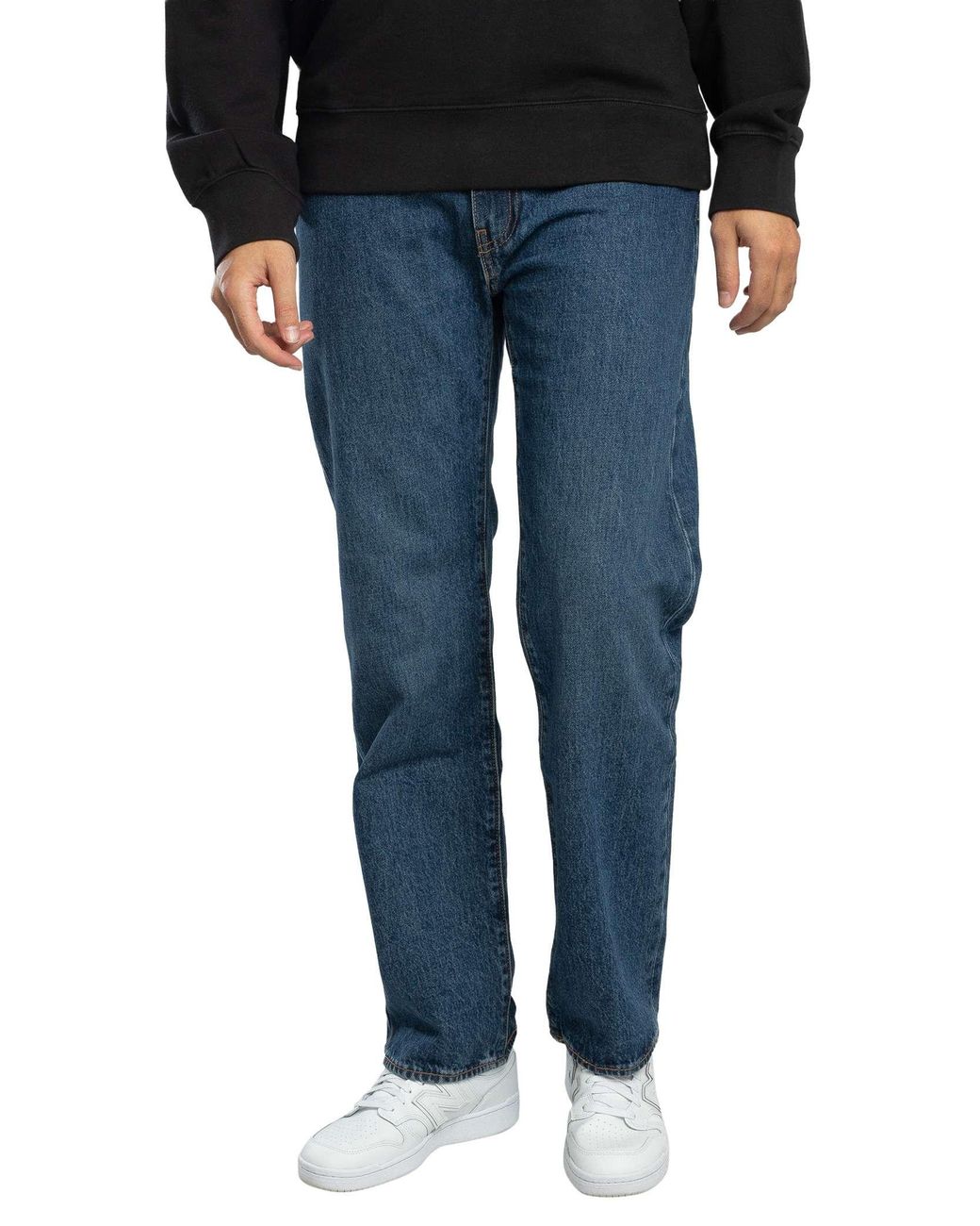 Levi's Blue 555 Relaxed Straight Jeans for men