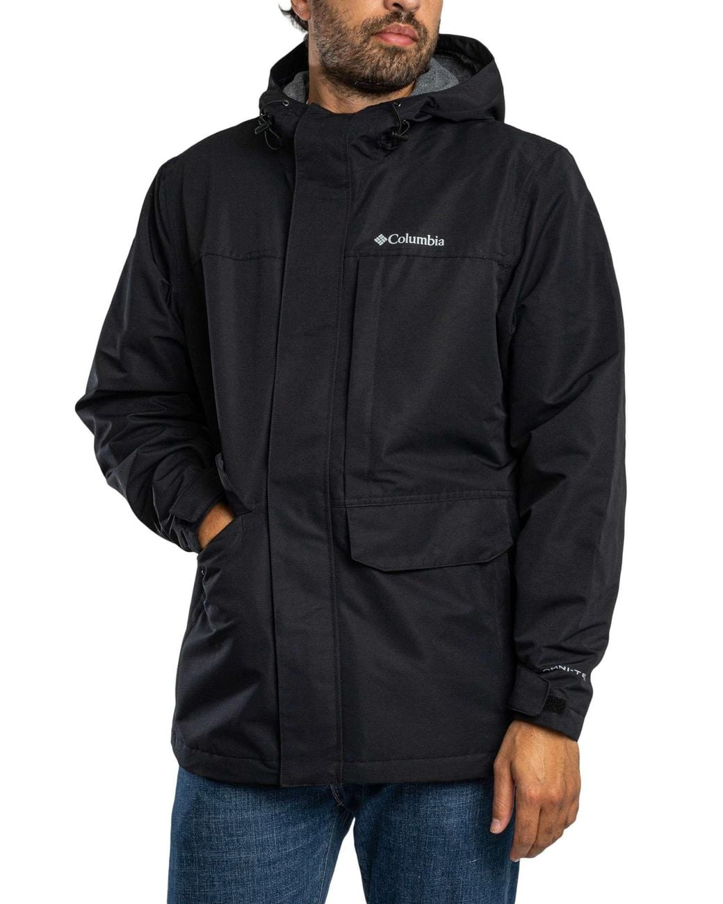 Columbia Black Landroamer Waterproof Fleece Lined Jacket for men