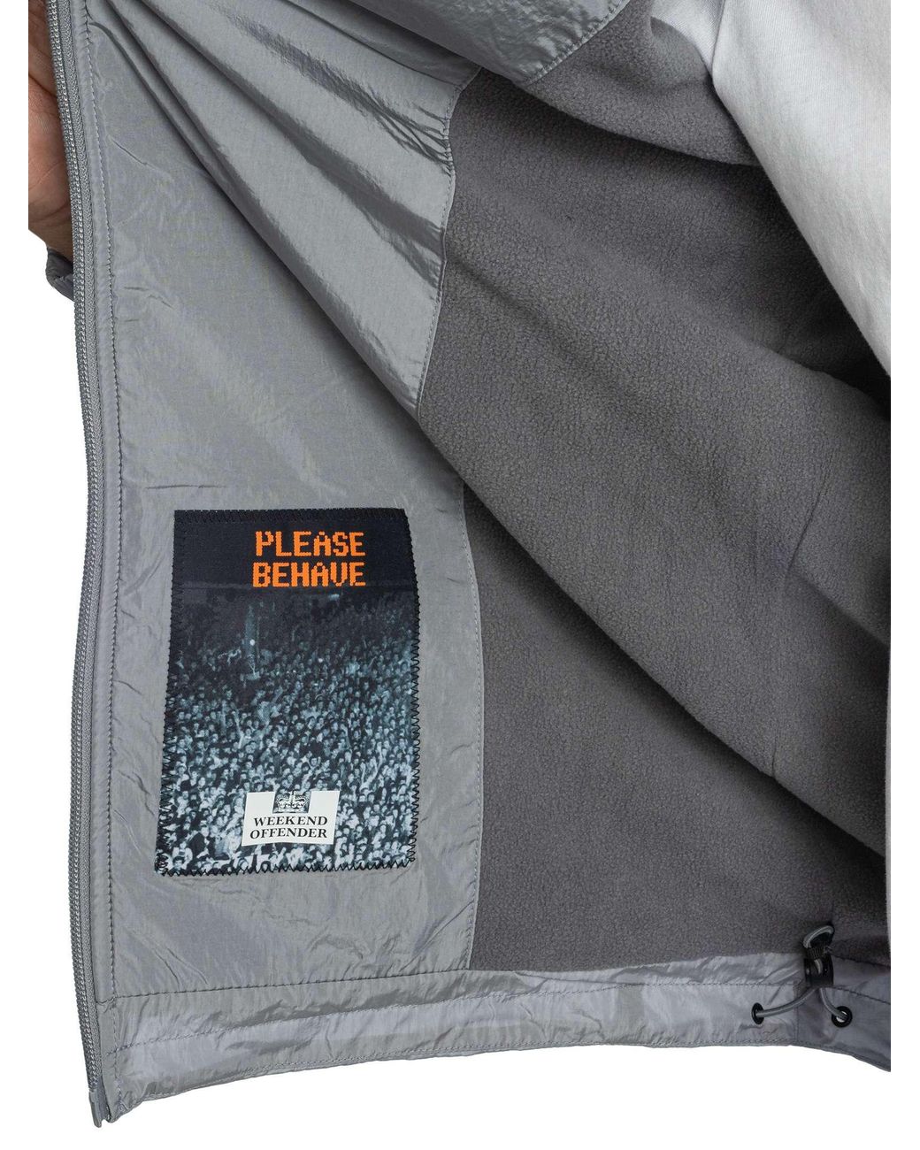 Weekend Offender Gray Technician Jacket for men