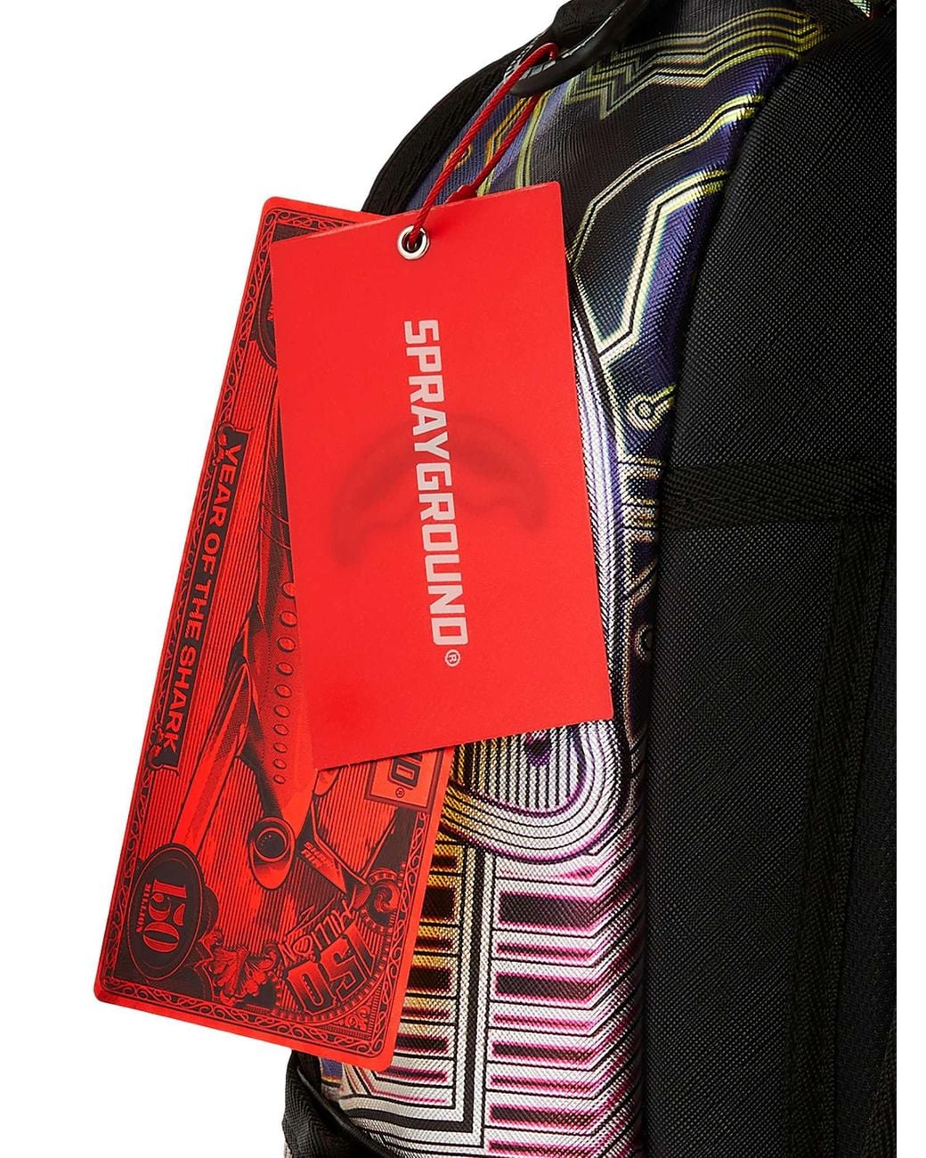 Sprayground Green 20l Circuit Board Shark Backpack for men