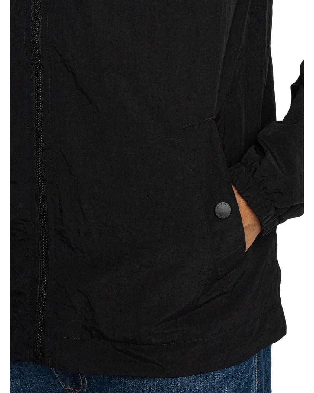 Lyle & Scott Black Zip Through Jacket for men