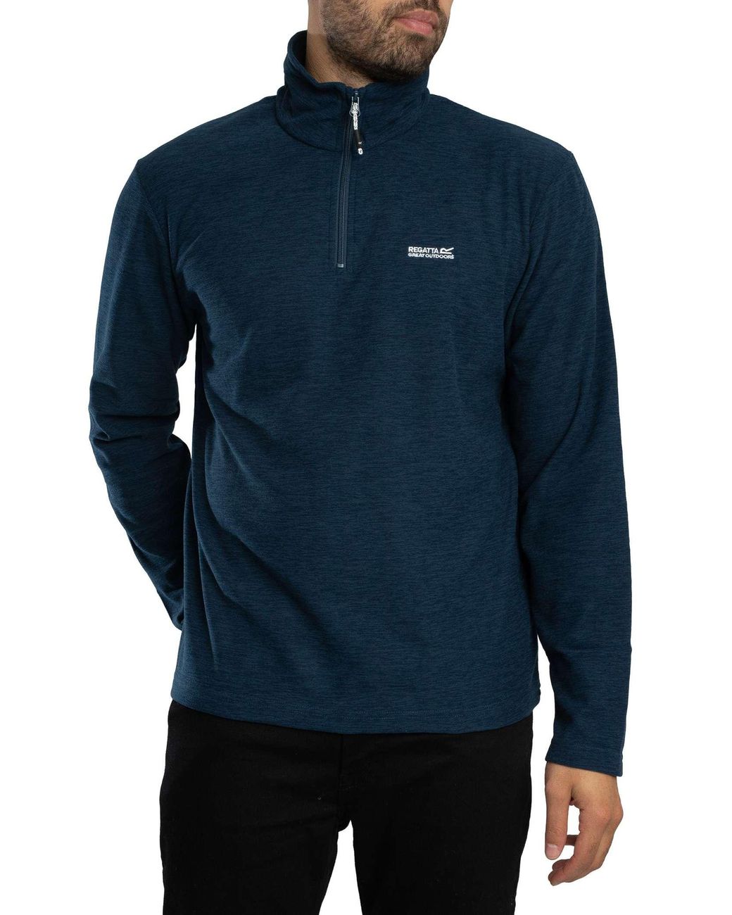 Regatta Blue Thompson Marl Half Zip Fleece for men