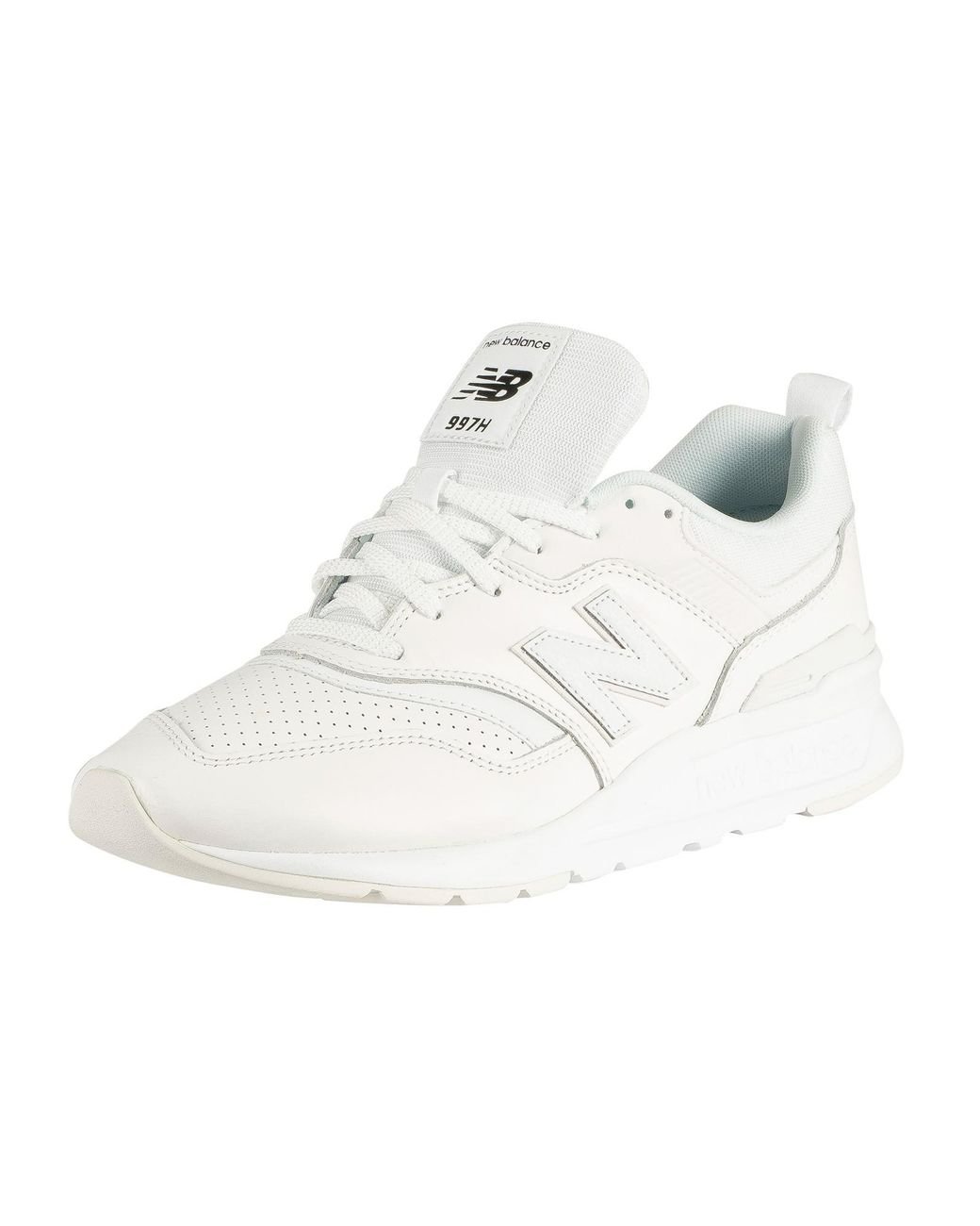 New 997h Leather Trainers in White | Lyst