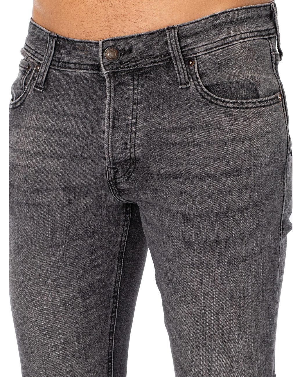Jack & Jones Gray Glenn Original 349 Slim Jeans for men