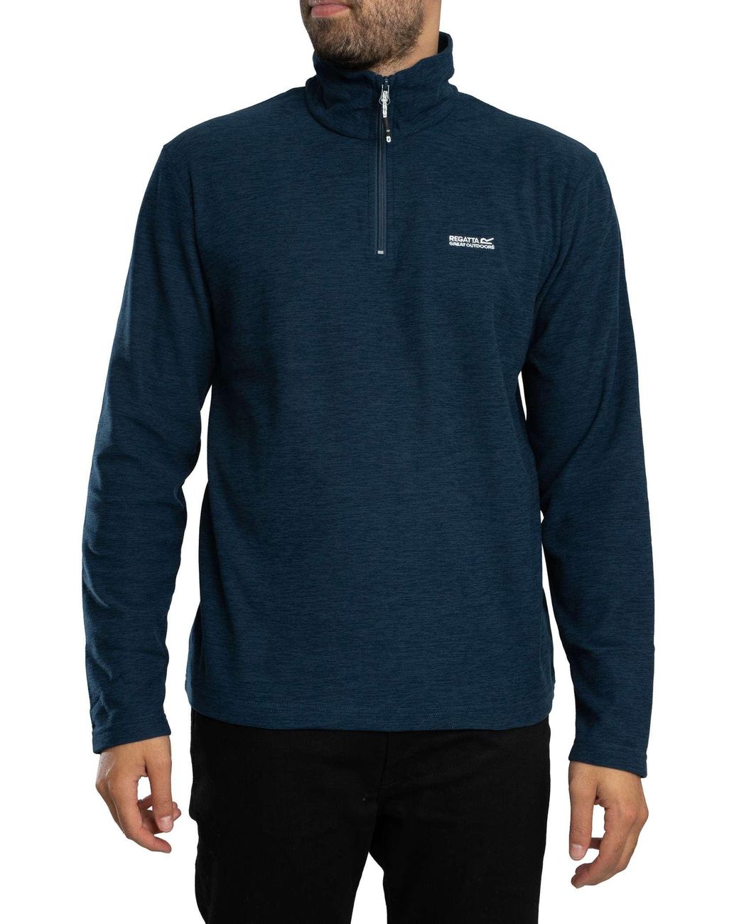 Regatta Blue Thompson Marl Half Zip Fleece for men