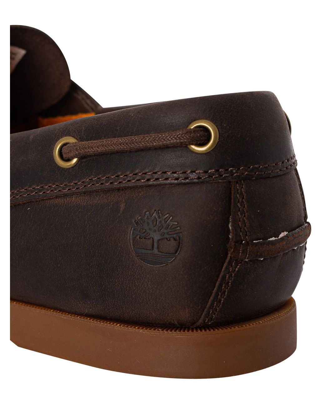 Timberland Brown Cedar Bay Leather Boat Shoes for men