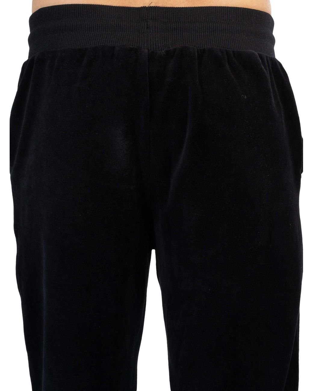 Sergio Tacchini Black Court Velour Track Joggers for men