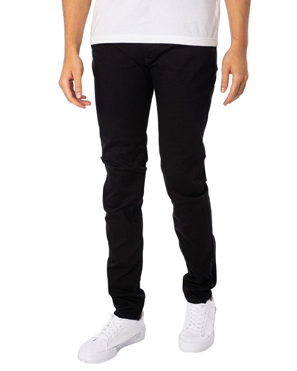 DIESEL Black Skinny Jeans Low Waist 1979 Sleenker, /Dark, Zip Fly for men