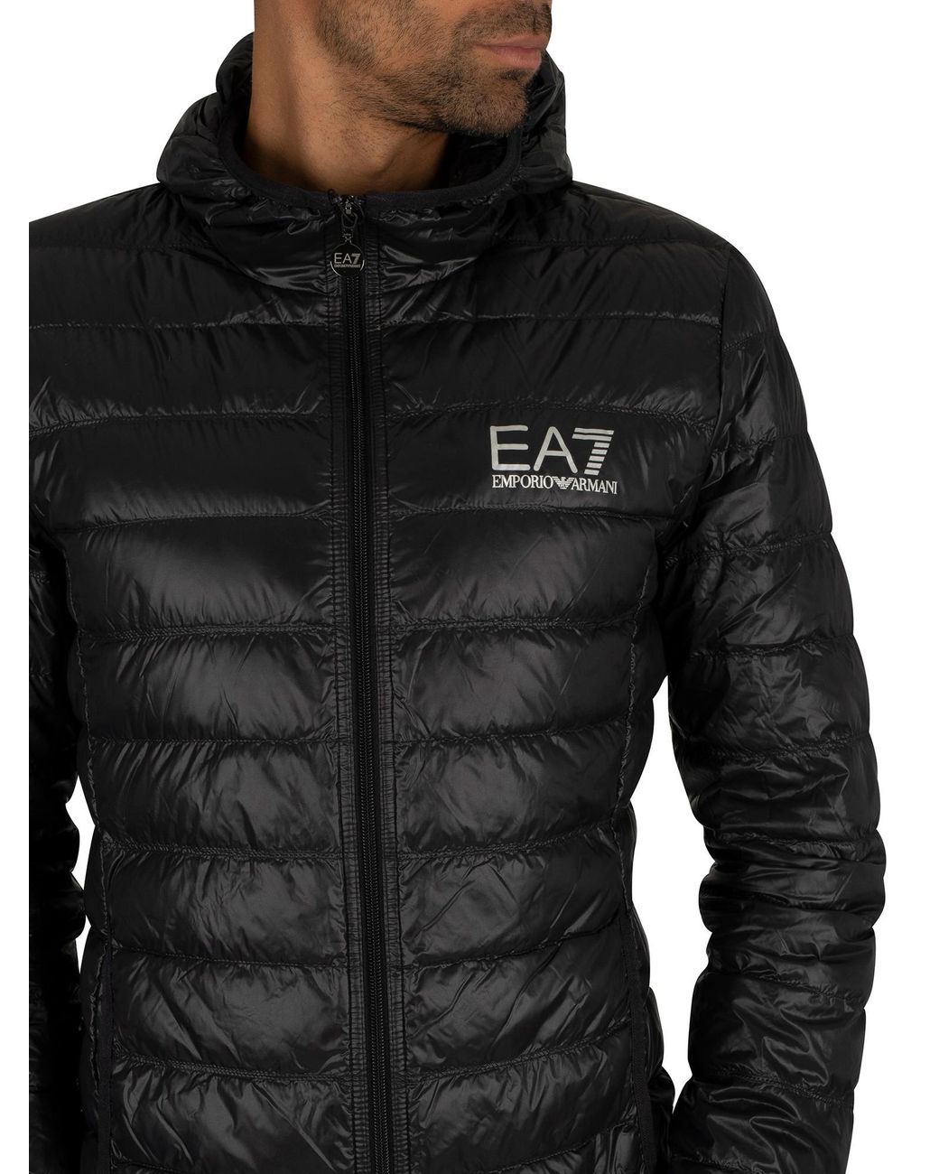 ea7 down jacket black