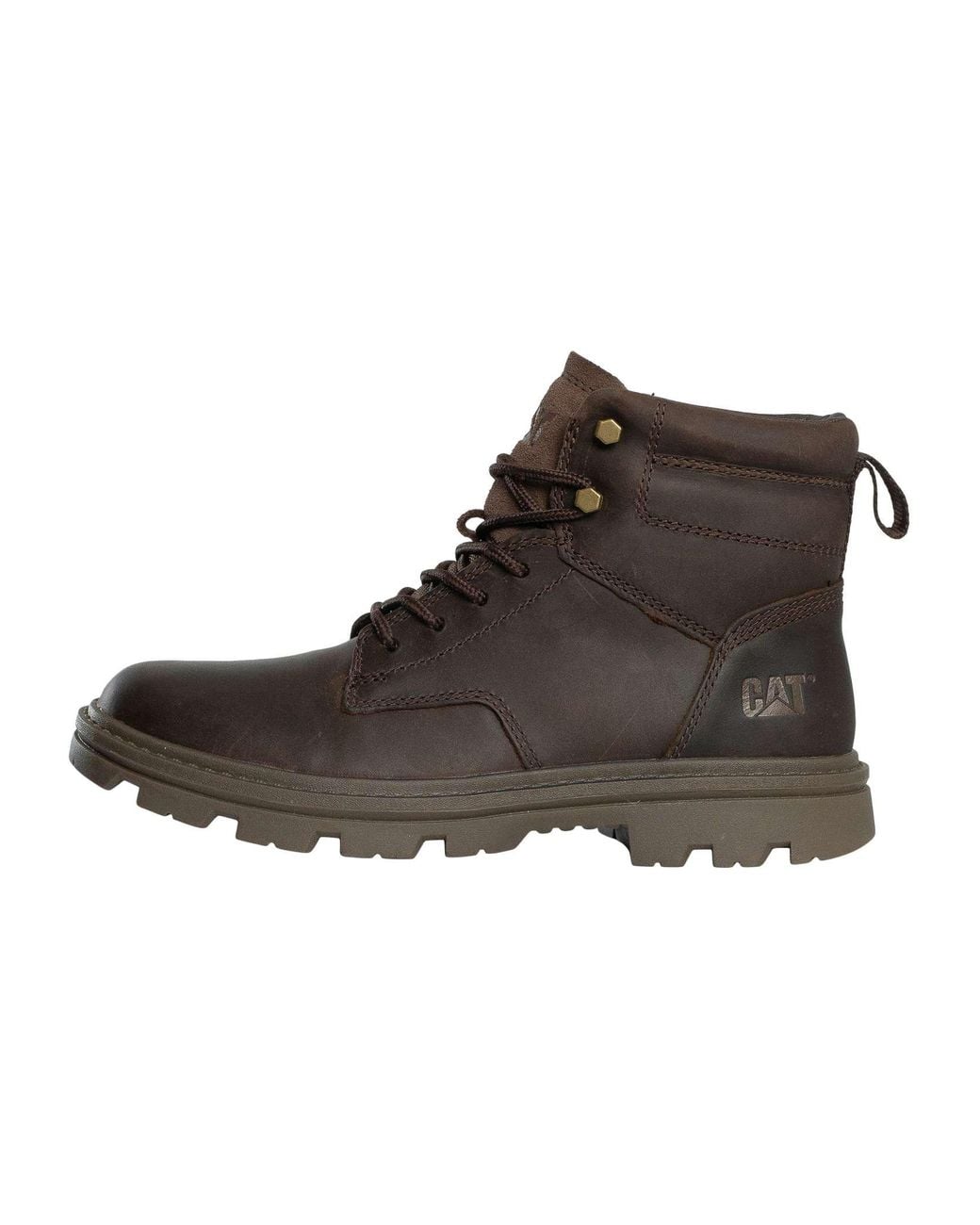 Caterpillar Brown Practitioner Mid Leather Boots for men