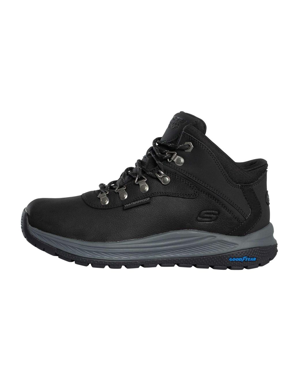 Skechers Black Slip-Ins Waterproof Relaxed Fit Meroe Boots for men