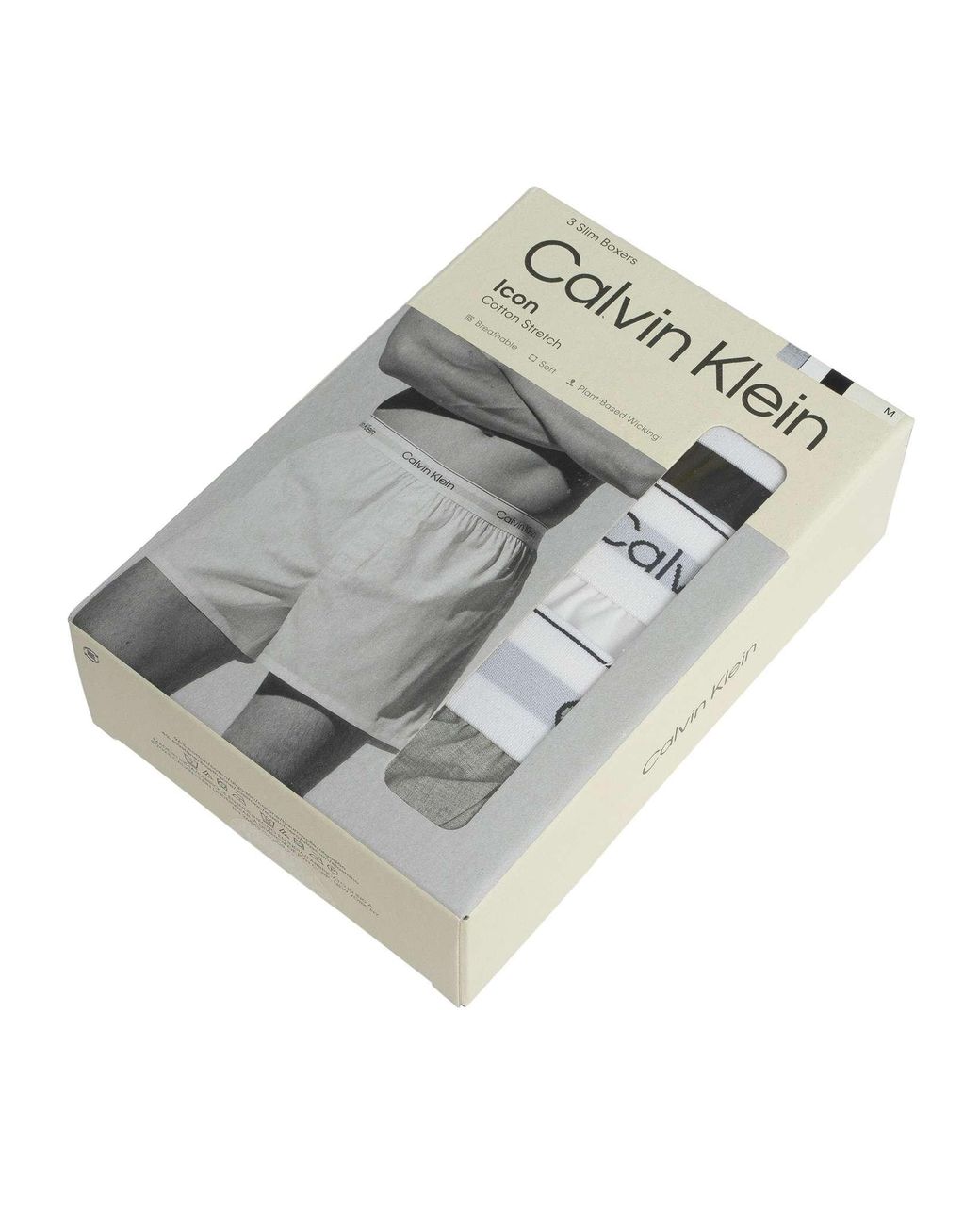 Calvin Klein Black 3 Pack Icon Slim Boxers for men