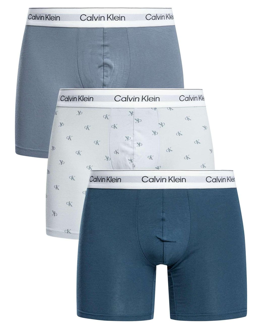 Calvin Klein Blue 3 Pack Icon Boxer Briefs for men