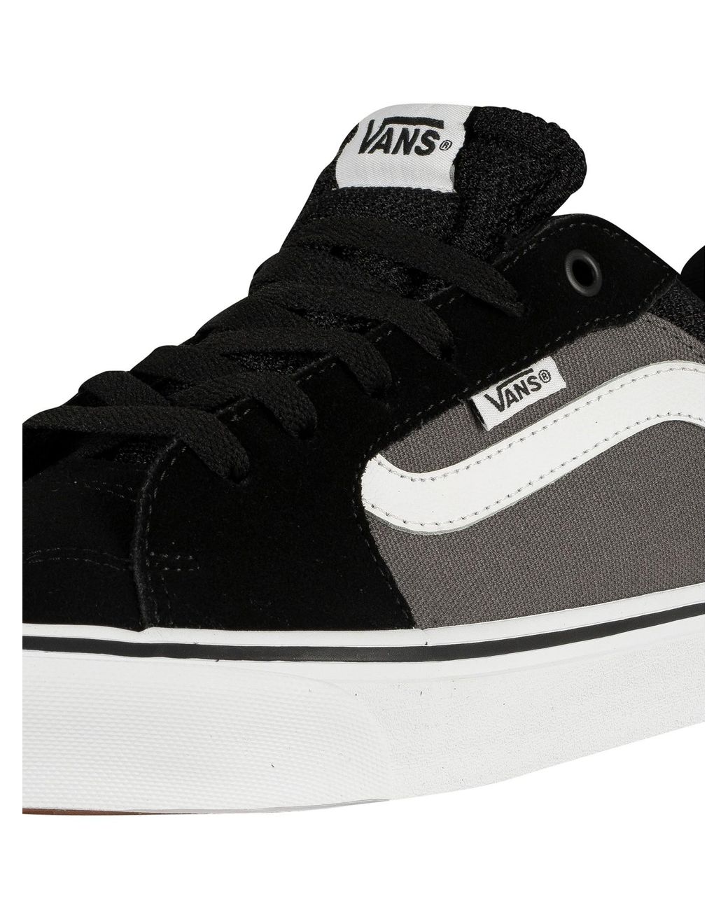 Vans Filmore Suede Canvas Trainers in Black for Men | Lyst