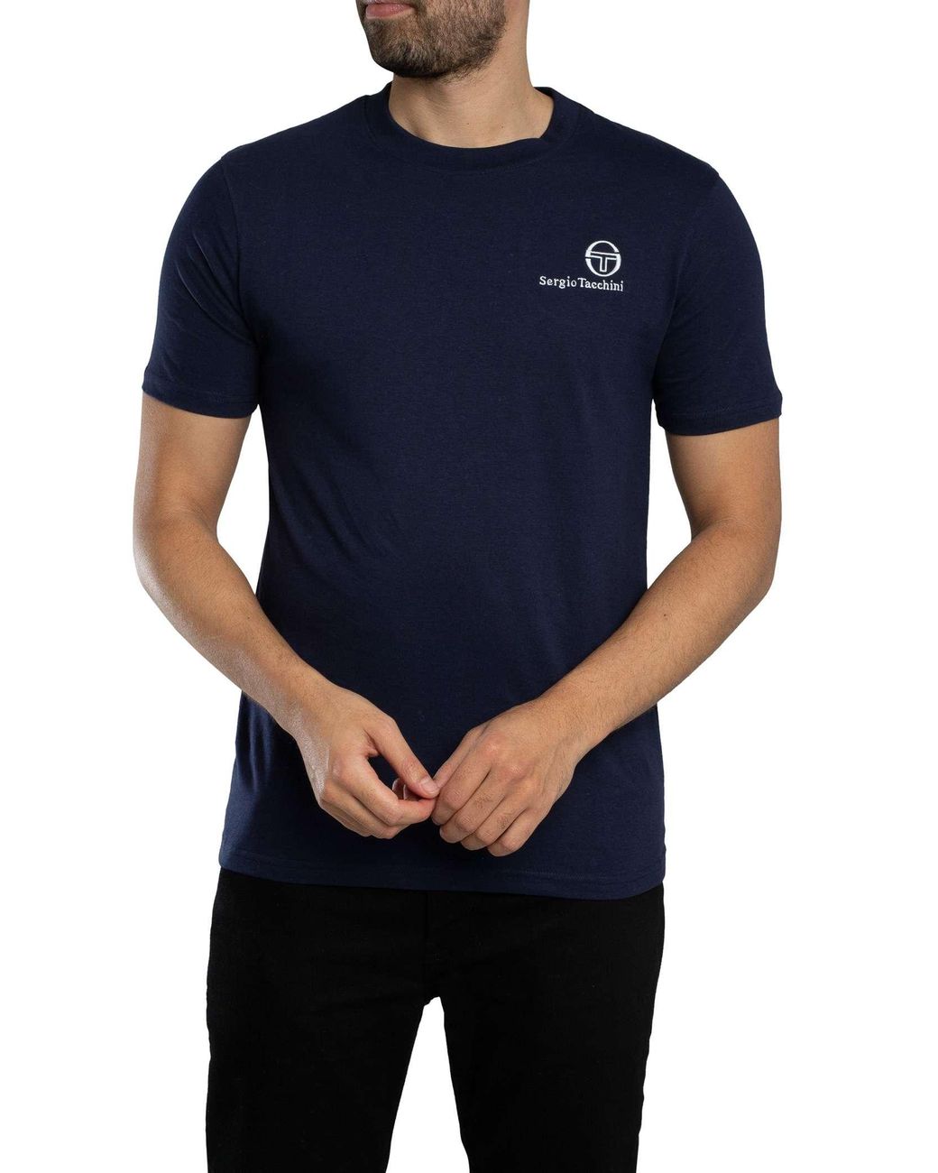 Sergio Tacchini Blue Felton T-Shirt for men