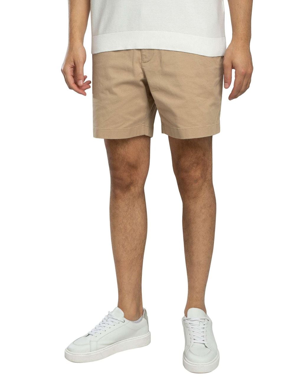 Lacoste Natural Regular Fit Stretch Cotton Shorts for men