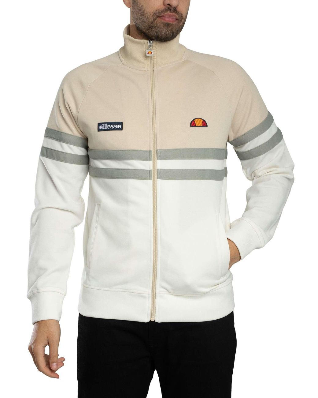 Ellesse White Rimini Track Jacket for men