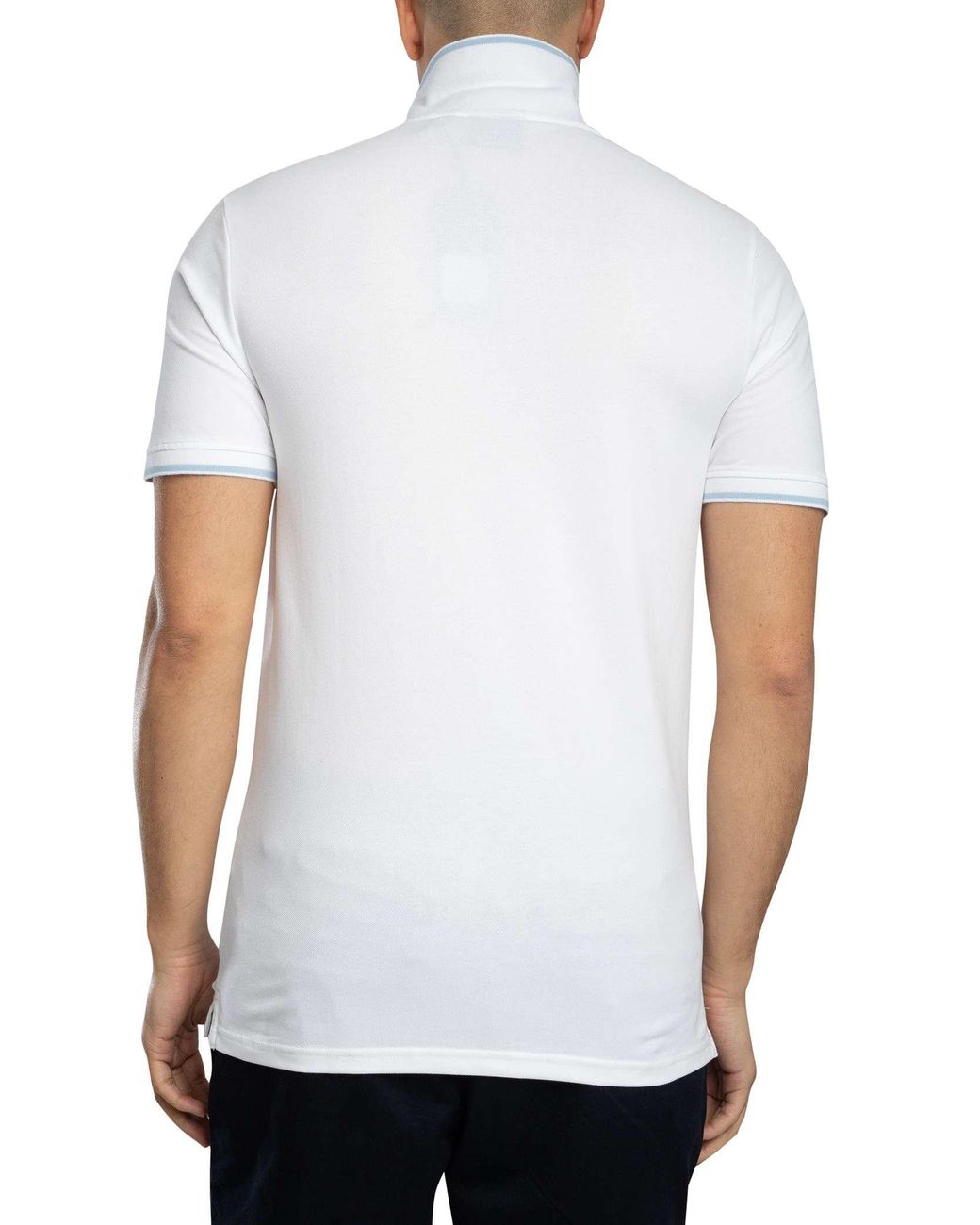 Lyle & Scott White Tipped Polo Shirt for men