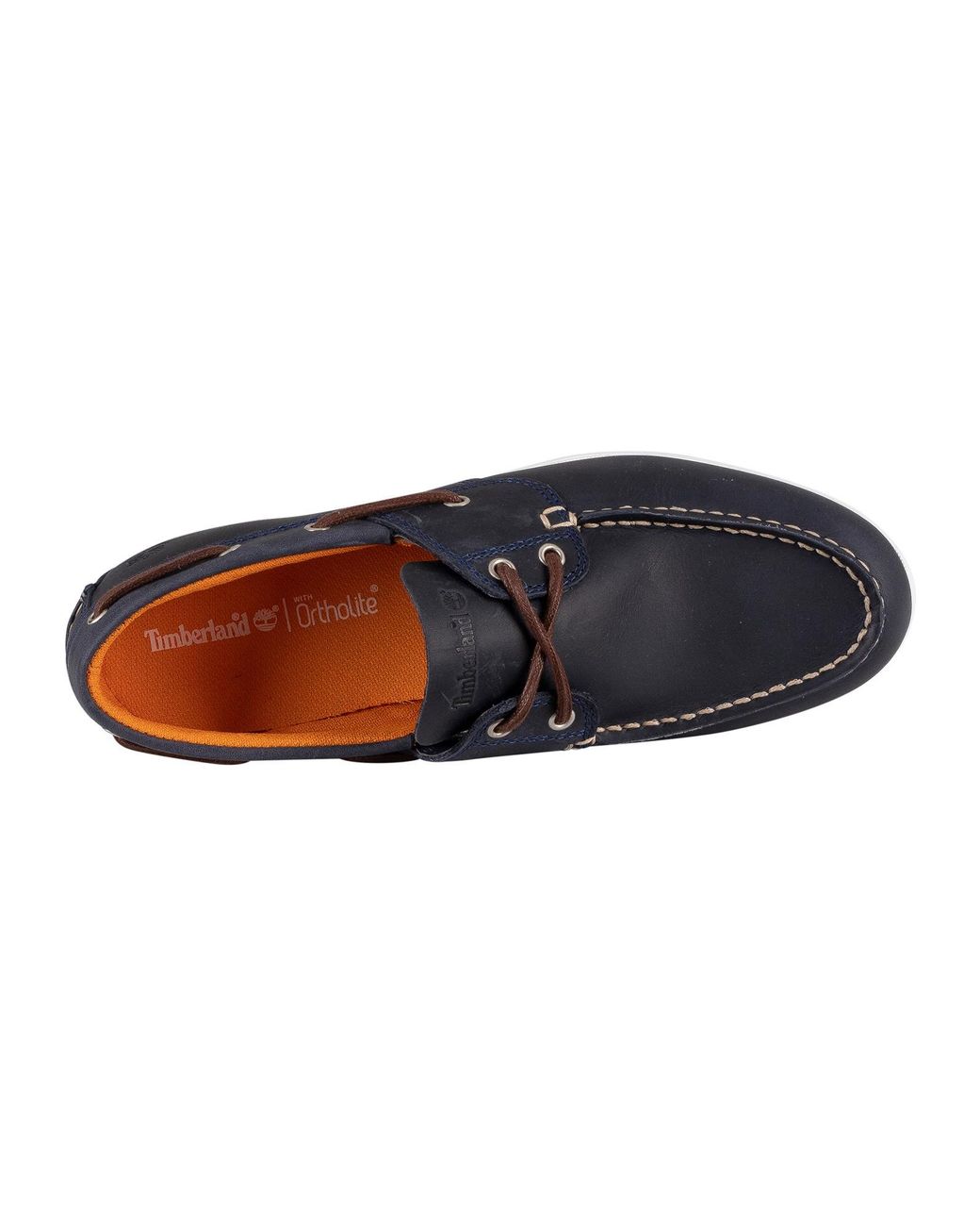 Timberland Blue Cedar Bay Leather Boat Shoes for men