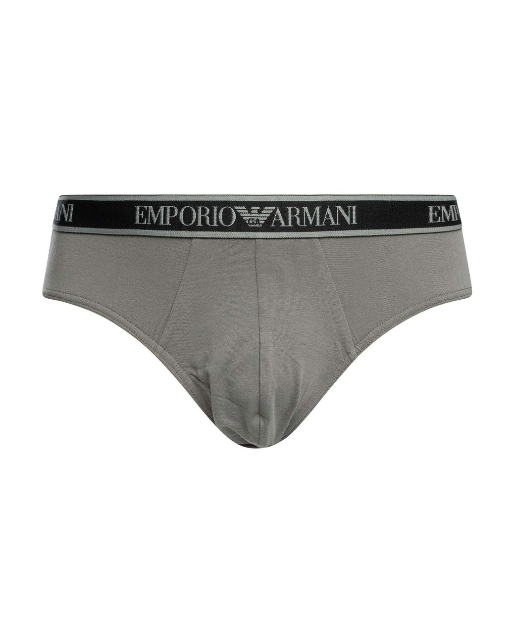Emporio Armani Gray 3 Pack Briefs for men