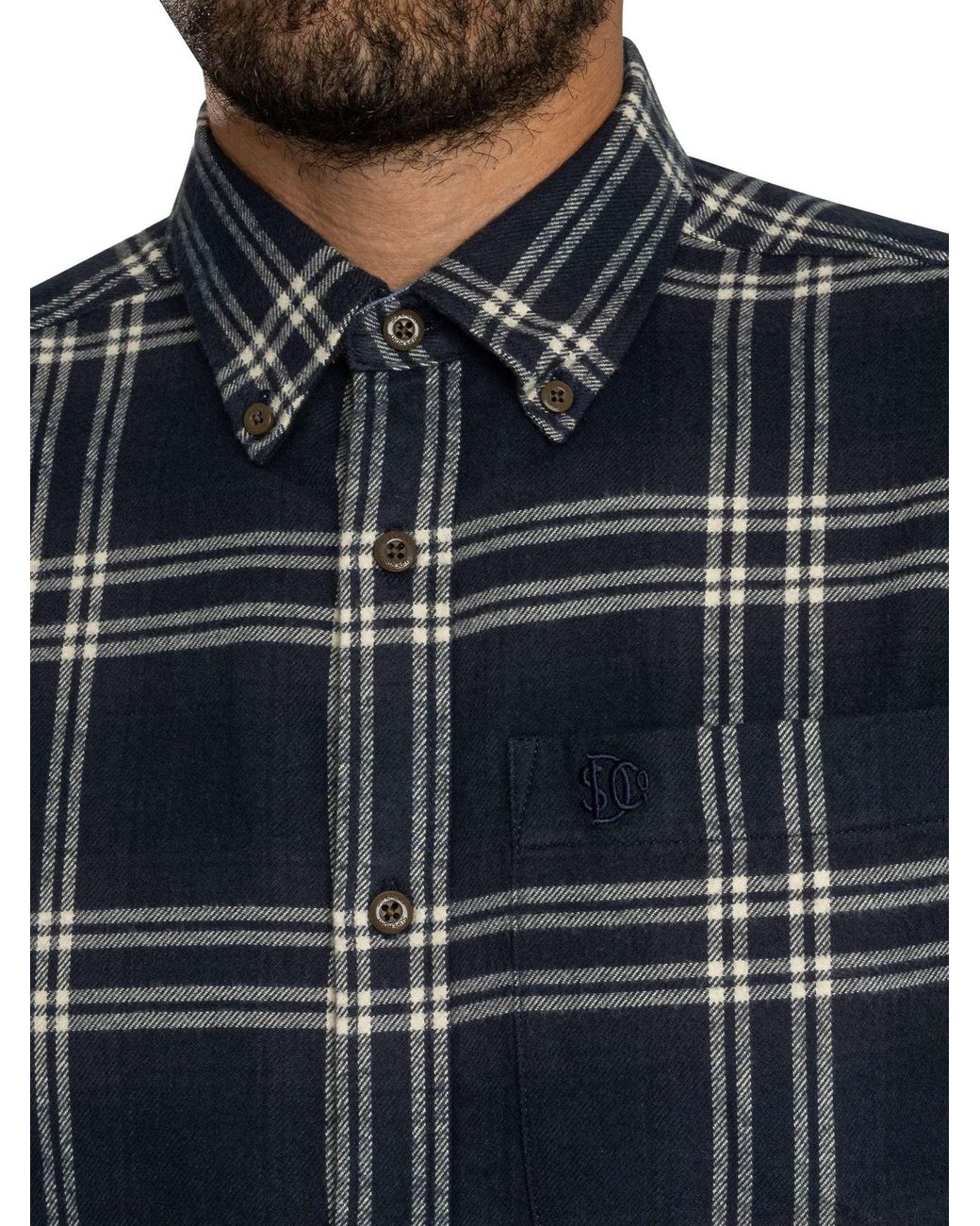 Superdry Blue Cotton Lumberjack Shirt for men