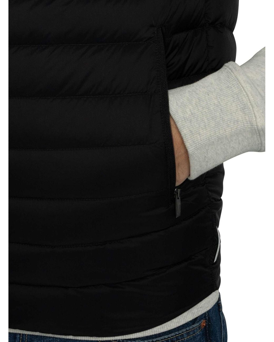 ARMANI EXCHANGE Black Logo Gilet for men